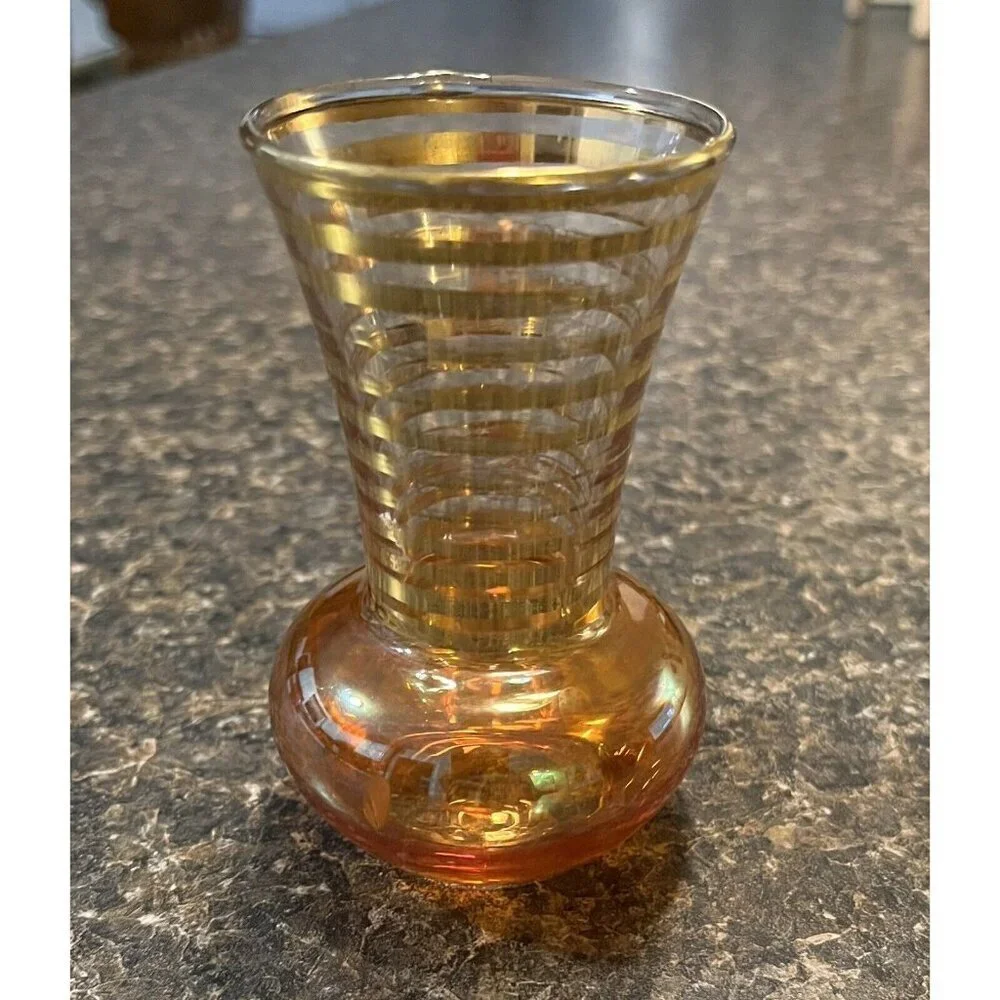 Vintage Carnival Glass Bud Vase 4